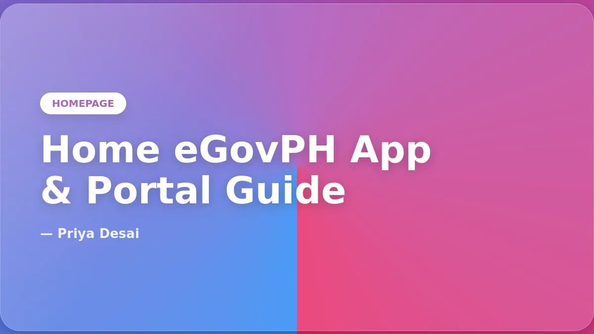 eGovPH App & Portal Hero Image
